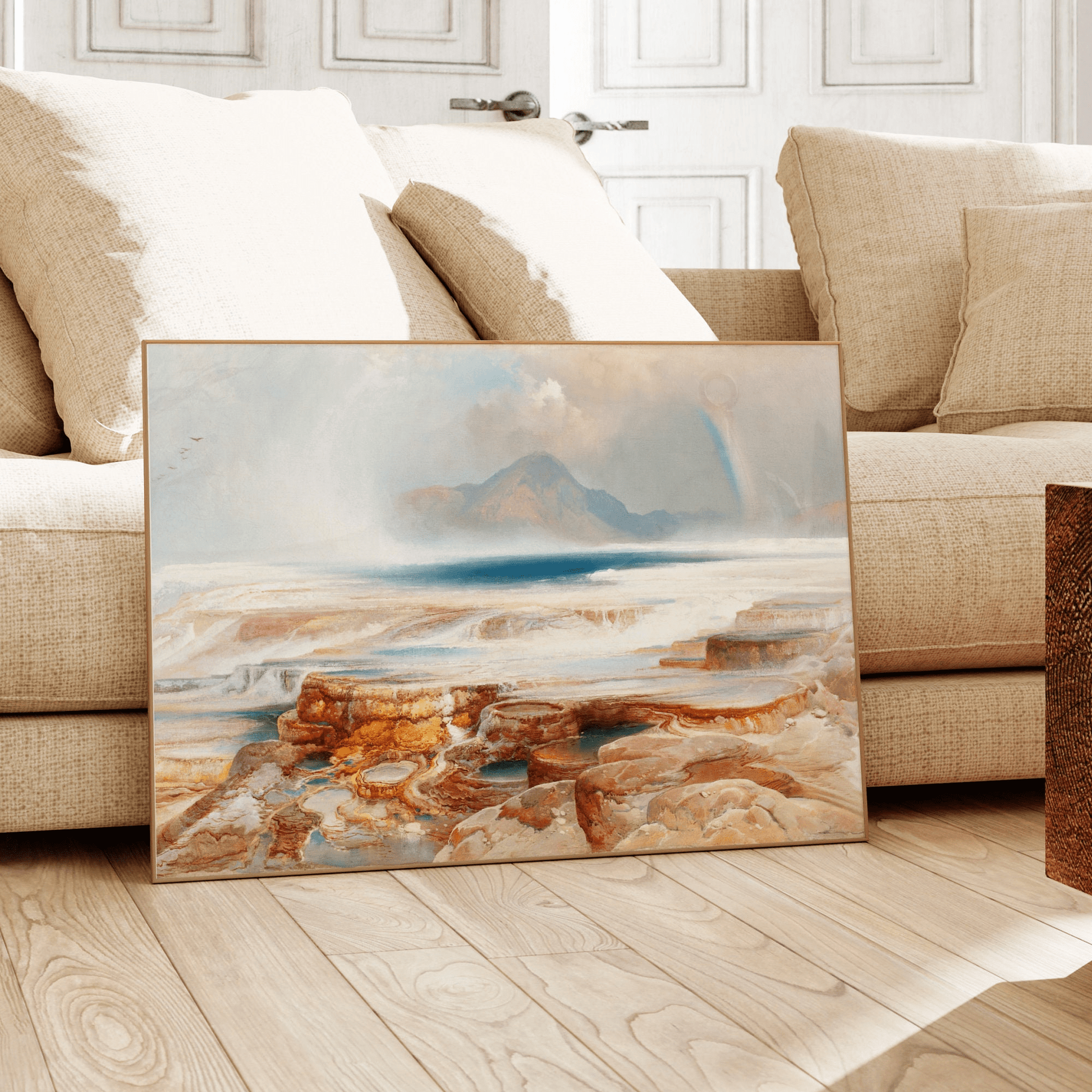 Thomas Moran - Hot Springs Of The Yellowstone | Art Prints | Pathos Studio