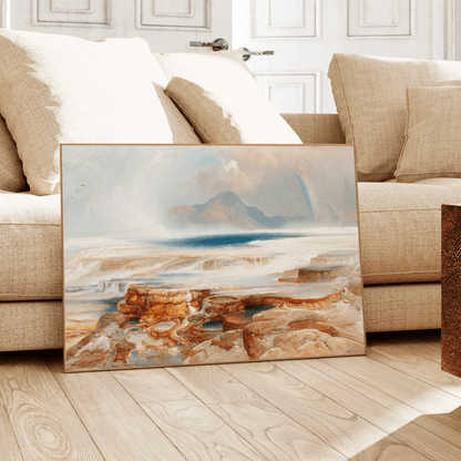 Thomas Moran - Hot Springs Of The Yellowstone | Art Prints | Pathos Studio