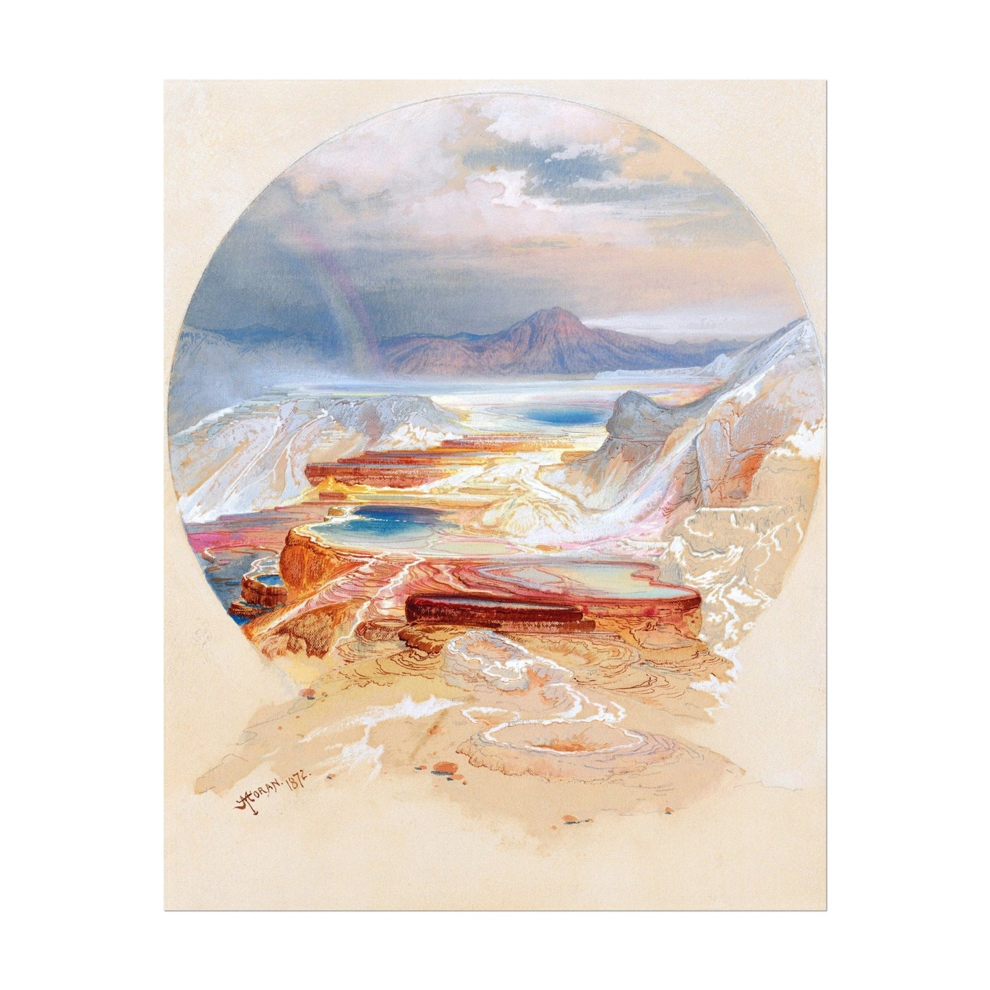 Thomas Moran - Minerva Terrace, Yellowstone | Art Prints | Pathos Studio