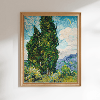 VINCENT VAN GOGH - Cypresses - Pathos Studio - Art Prints