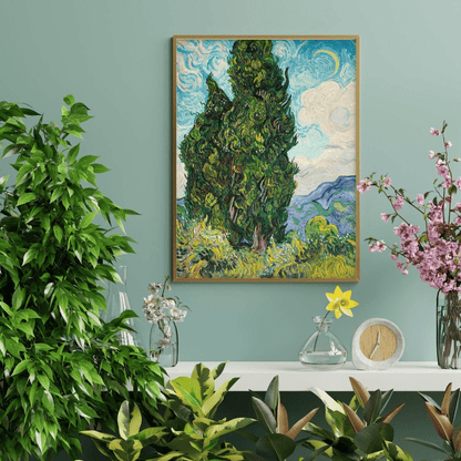 VINCENT VAN GOGH - Cypresses - Pathos Studio - Art Prints