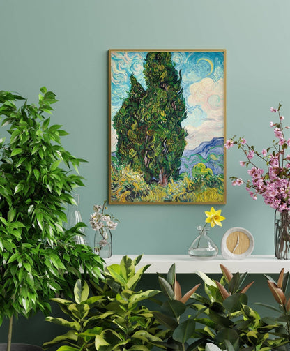 VINCENT VAN GOGH - Cypresses (Giclée Art Print) - Pathos Studio - Marketplace Listings