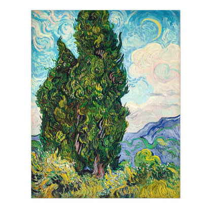 VINCENT VAN GOGH - Cypresses (Giclée Art Print) - Pathos Studio - Marketplace Listings