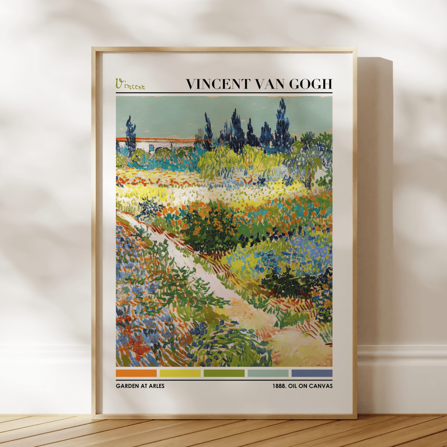 VINCENT VAN GOGH - Garden At Arles (Color Palette Print) - Pathos Studio - Art Prints