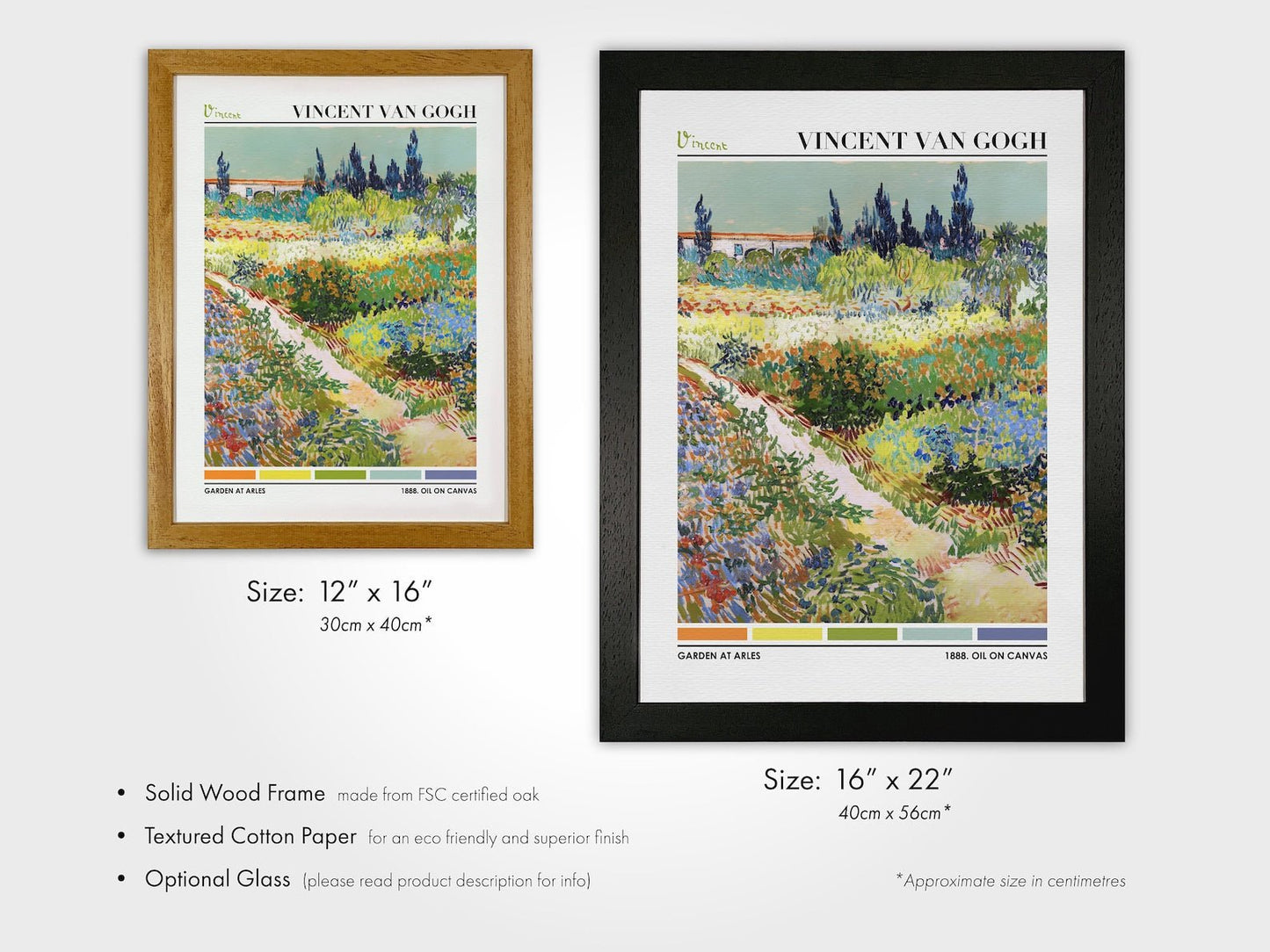 VINCENT VAN GOGH - Garden At Arles (Color Palette Print) - Pathos Studio - Art Prints