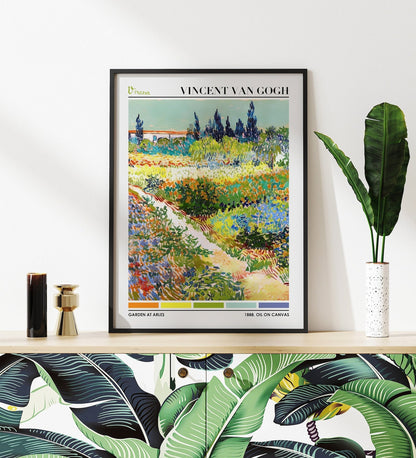 VINCENT VAN GOGH - Garden At Arles (Color Palette Print) - Pathos Studio - Art Prints