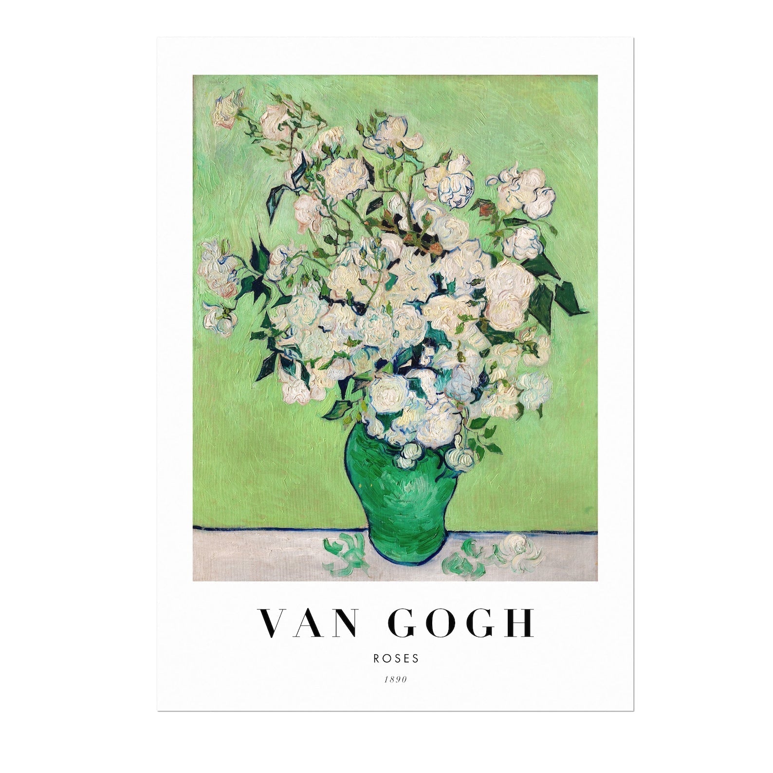 VINCENT VAN GOGH - Roses (Poster Style) (Giclée Art Print) - Pathos Studio - Marketplace Listings