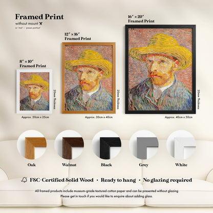 Vincent Van Gogh - Self - Portrait With A Straw Hat | Art Prints | Pathos Studio