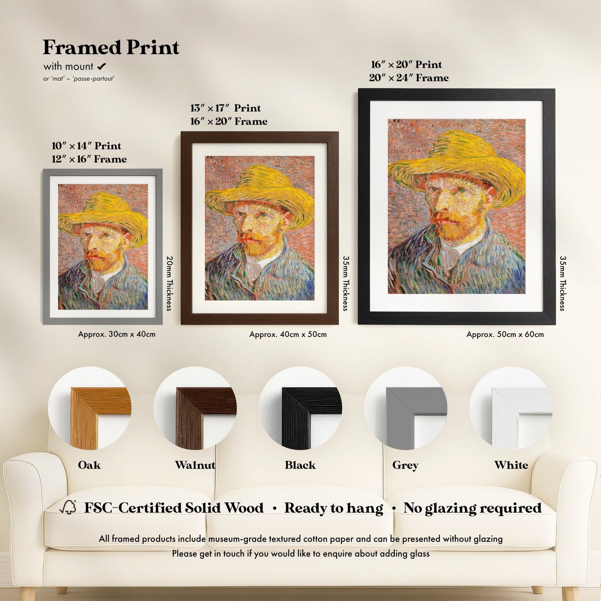 Vincent Van Gogh - Self - Portrait With A Straw Hat | Art Prints | Pathos Studio