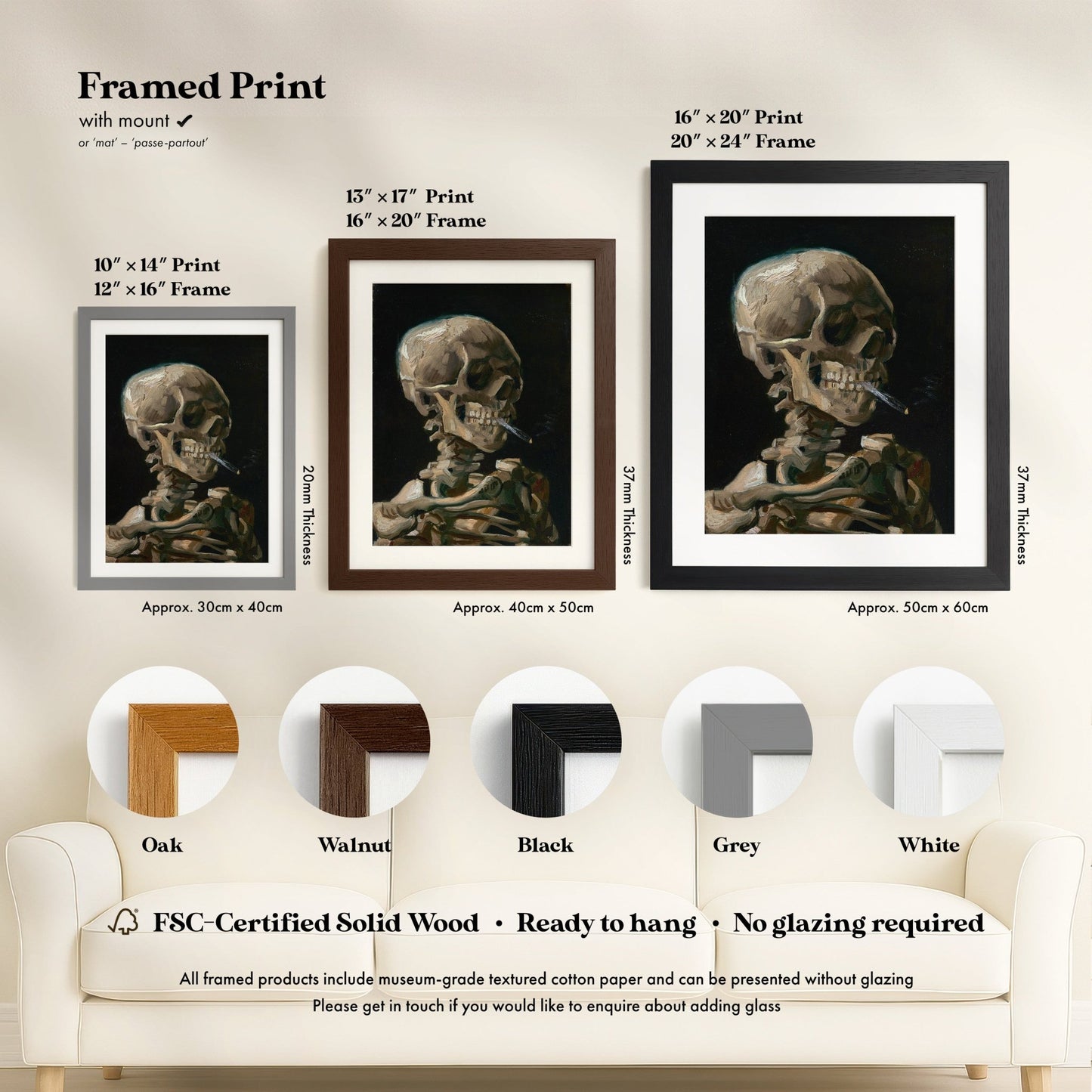 Vincent Van Gogh - Skeleton With A Burning Cigarette | Art Prints | Pathos Studio