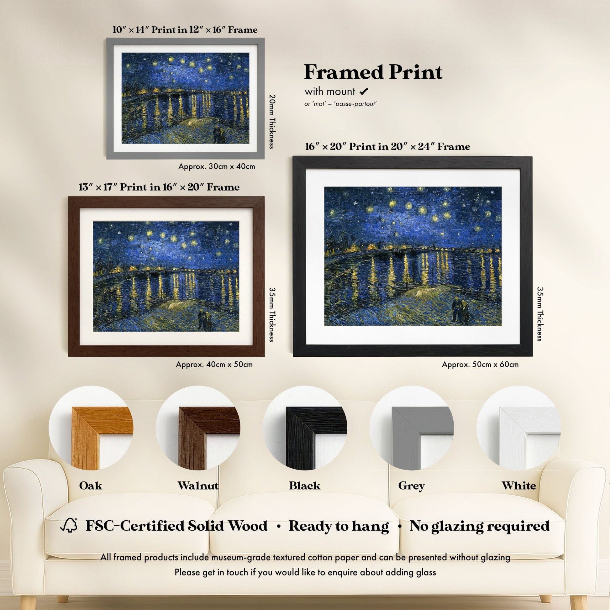 Vincent Van Gogh - Starry Night Over The Rhône | Art Prints | Pathos Studio