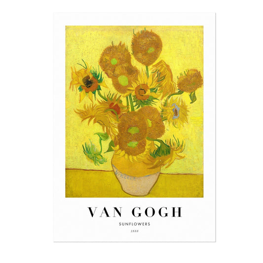 VINCENT VAN GOGH - Sunflowers (Poster Style) (Giclée Art Print) - Pathos Studio - Marketplace Listings