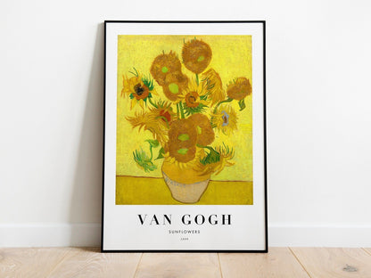 VINCENT VAN GOGH - Sunflowers (Poster Style) (Giclée Art Print) - Pathos Studio - Marketplace Listings