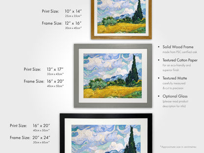 VINCENT VAN GOGH - Wheat Field With Cypresses - Pathos Studio - Art Prints