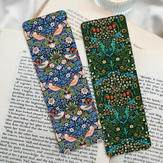 William Morris Bookmarks: Strawberry Thief / Tulip - Pathos Studio - Bookmarks