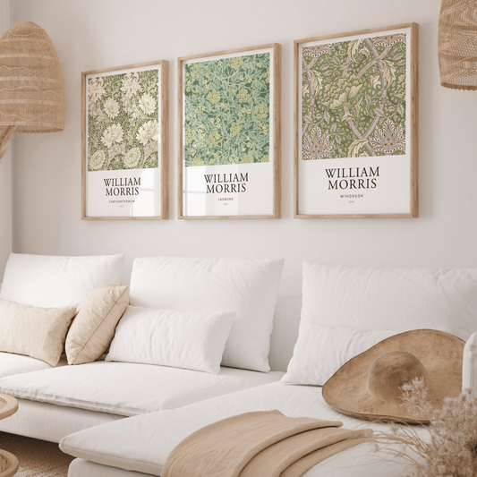 William Morris: Set of 3 Floral Pattern Posters - Pathos Studio - Art Print Sets