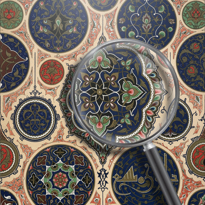 ALBERT RACINET - Lithographie mit arabischem Muster aus „L'ornement Polychrome“