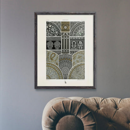 ALBERT RACINET - Indian Pattern Lithograph from 'L'ornement Polychrome' 2 (Giclée Art Print) - Pathos Studio - Art Prints