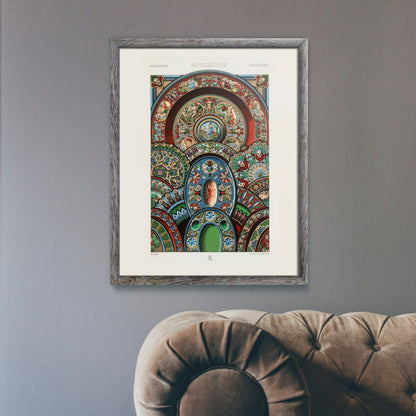 ALBERT RACINET - Renaissance Pattern Lithograph from 'L'ornement Polychrome' 4 (Giclée Art Print)