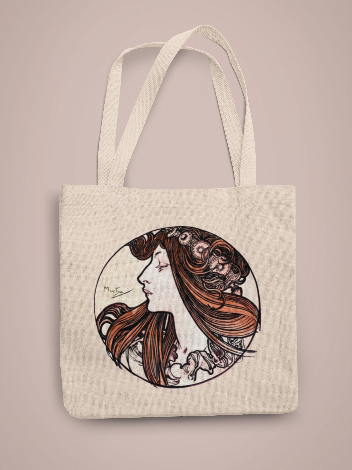 ALPHONSE MUCHA - Facade Of The Fouquet Tote Bag #2 - Pathos Studio - Tote Bags