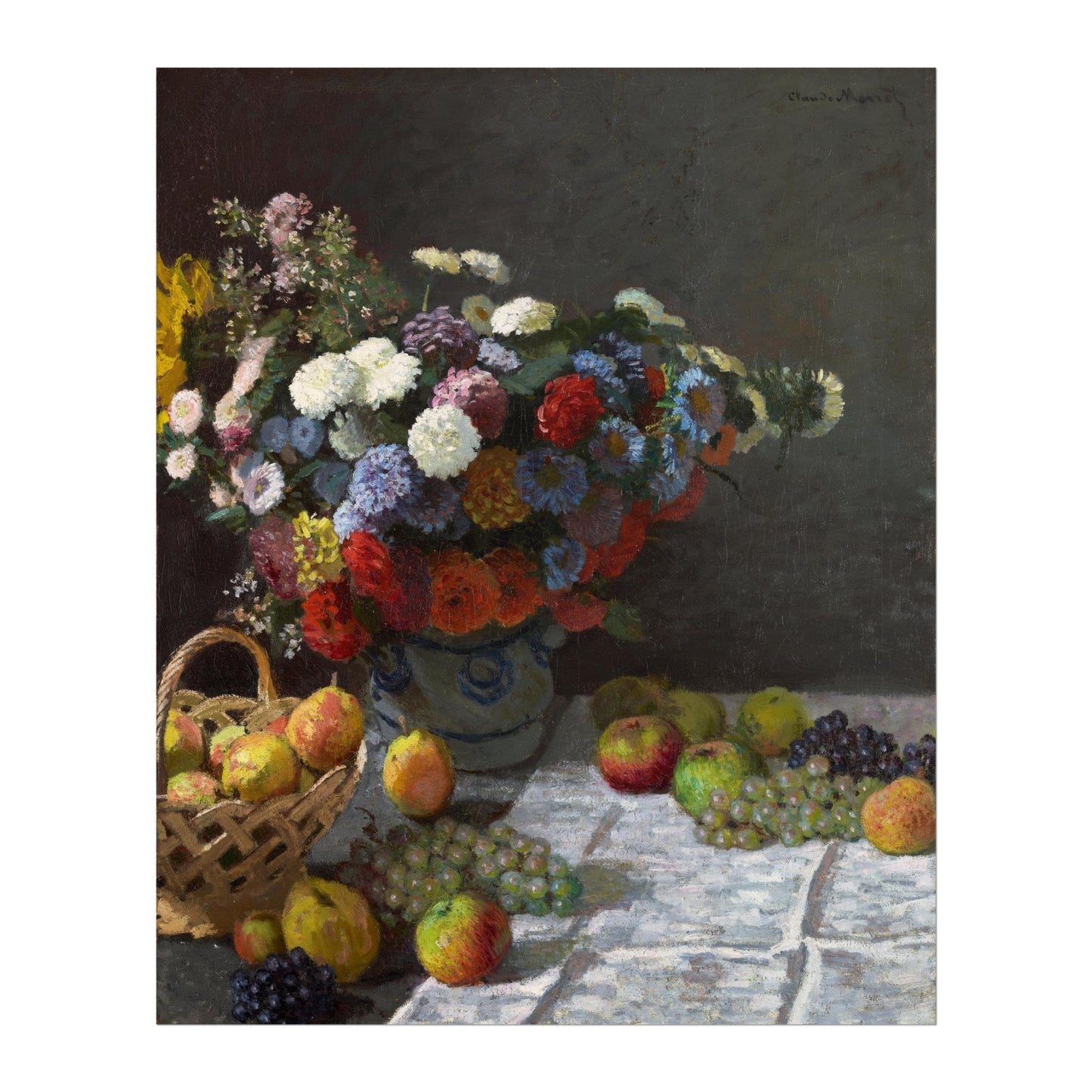 CLAUDE MONET - Still Life With Flowers And Fruit