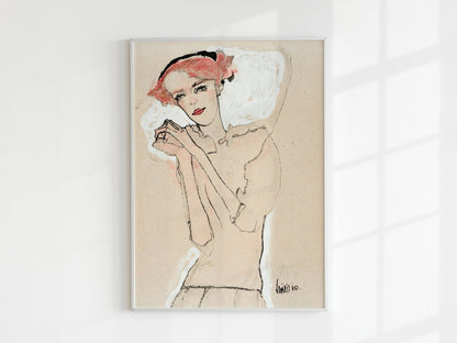 EGON SCHIELE - Portrait Of A Woman - Pathos Studio - Art Prints