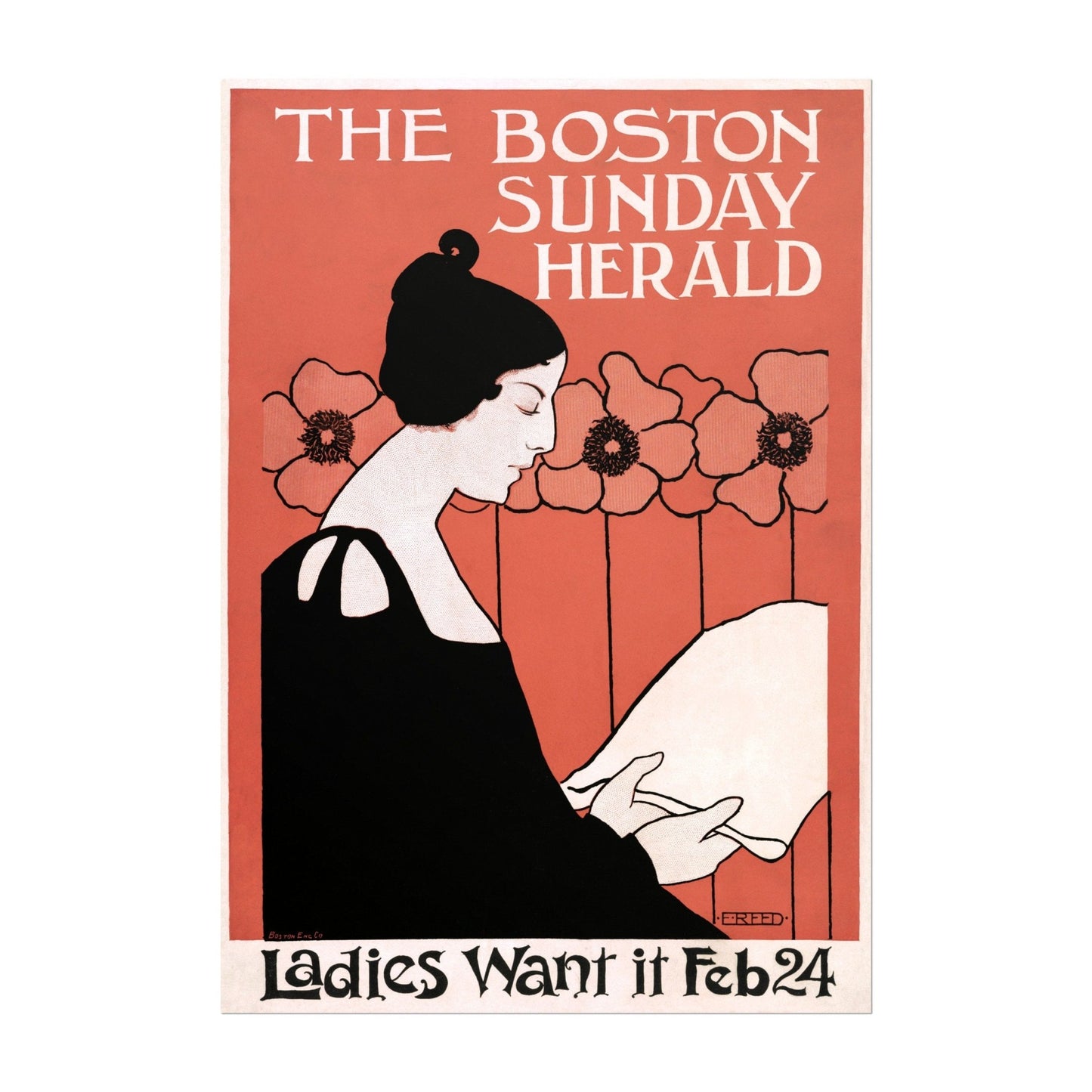 ETHEL REED - The Boston Sunday Herald - Pathos Studio - Art Prints