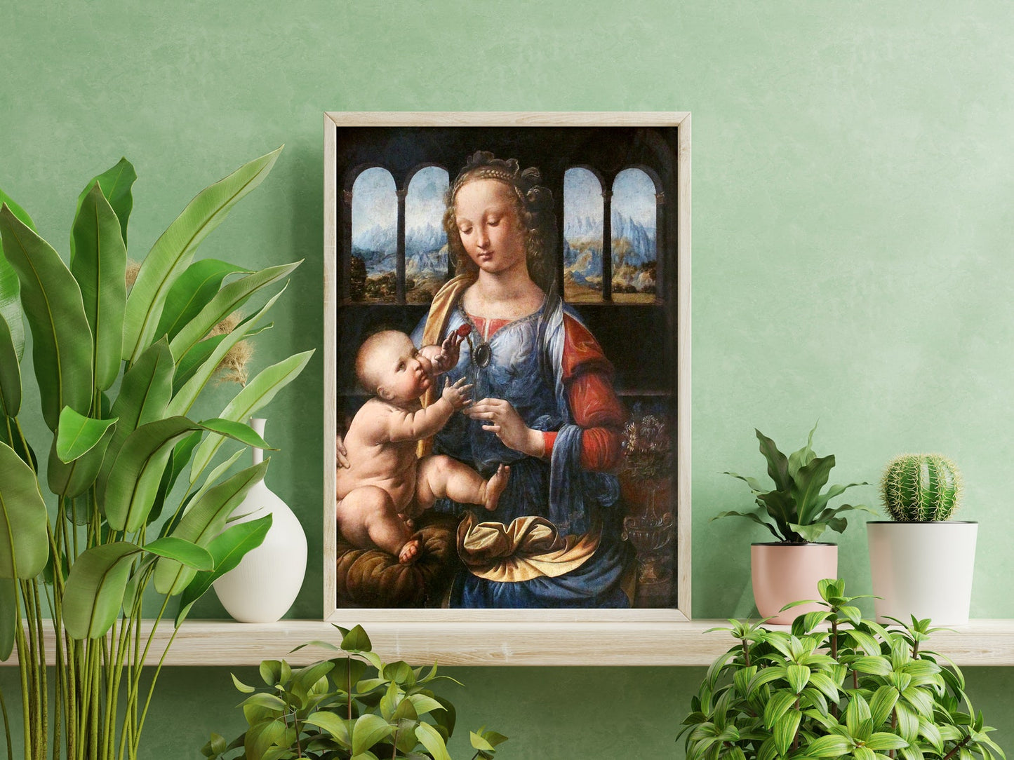 LEONARDO DA VINCI - Madonna mit der Nelke