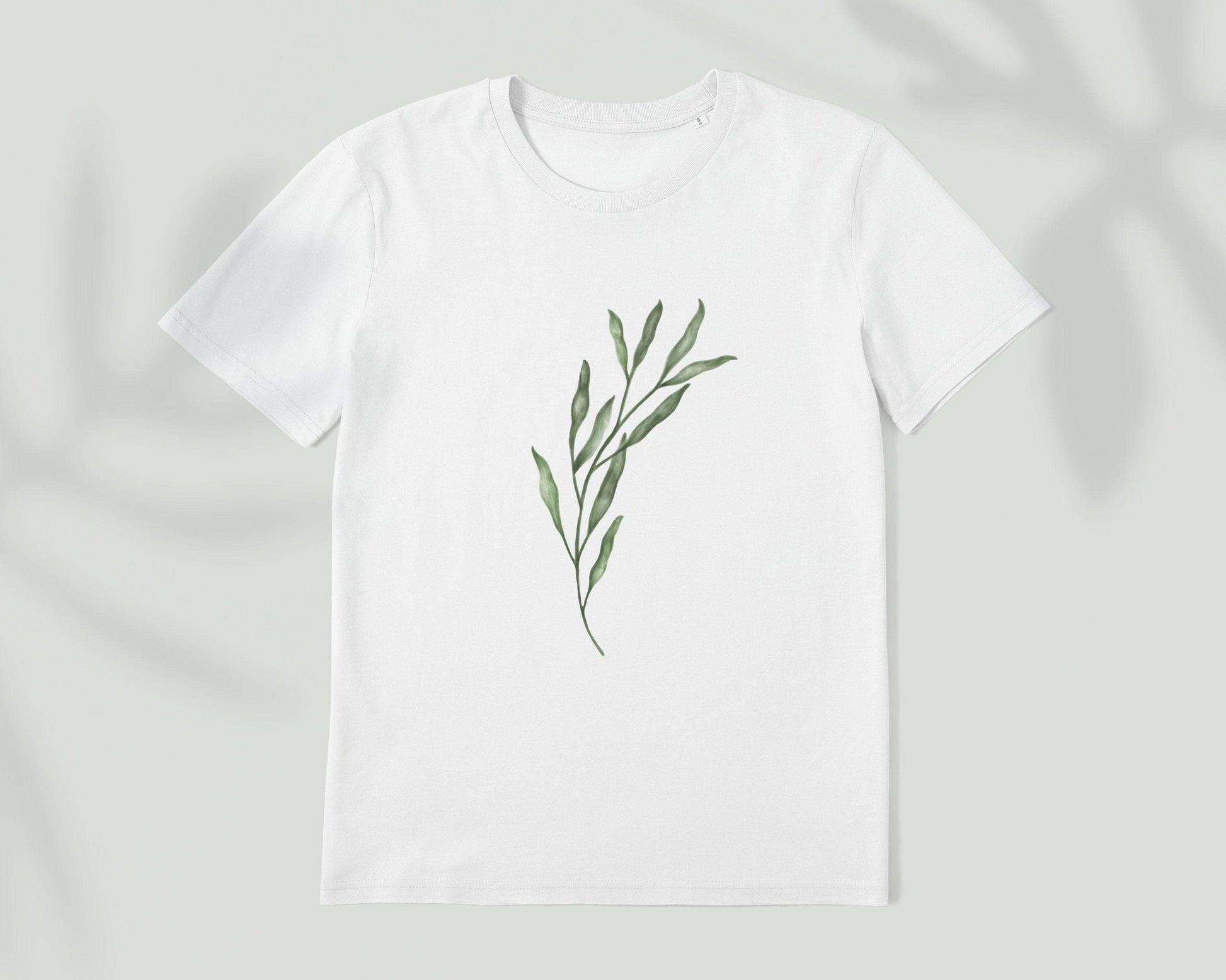 Illustrated Plant Leaf T-Shirt - Pathos Studio -