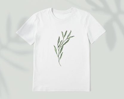 Illustrated Plant Leaf T-Shirt - Pathos Studio -