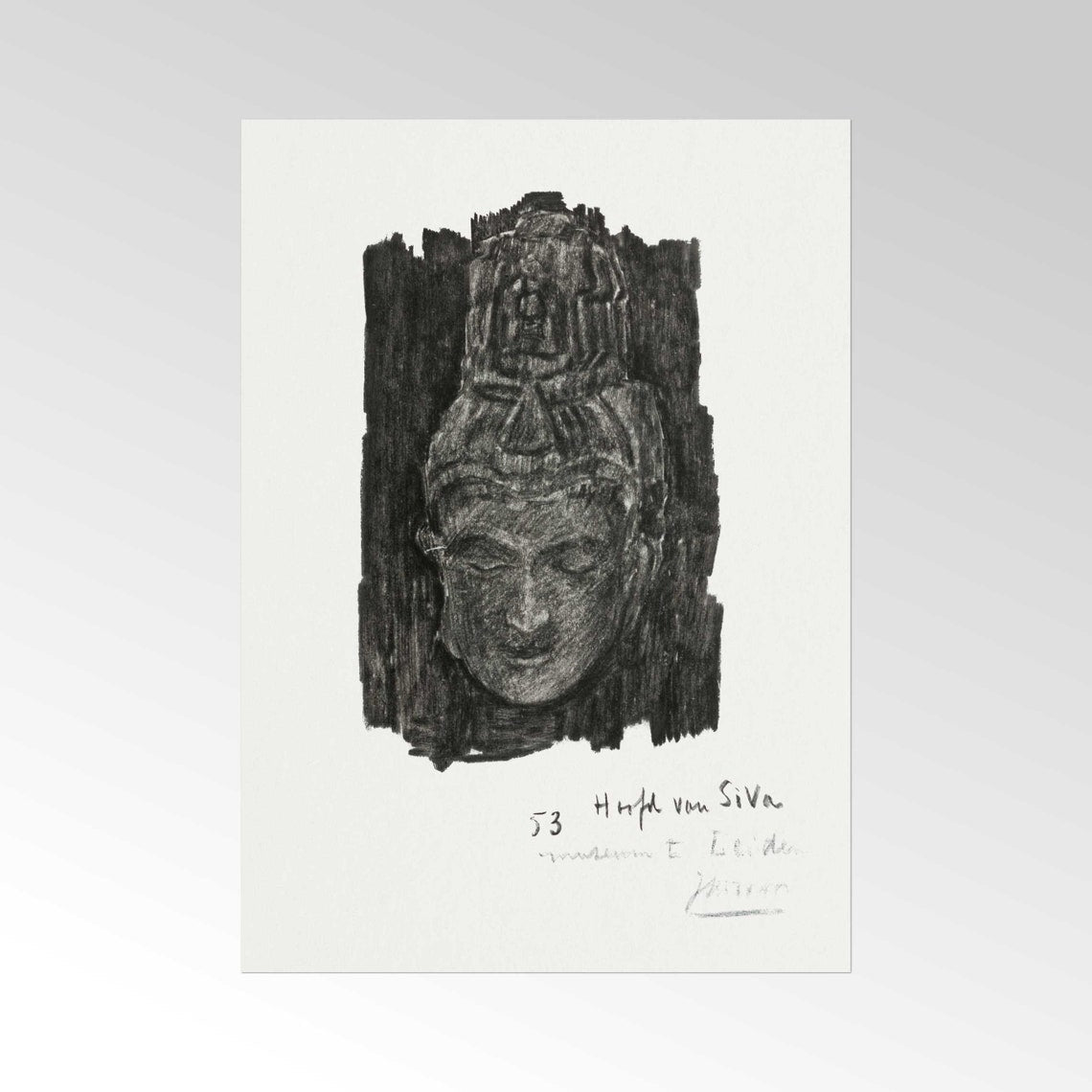 JAN TOOROP – Studie über den Kopf von Shiva aus dem Ethnologischen Museum
