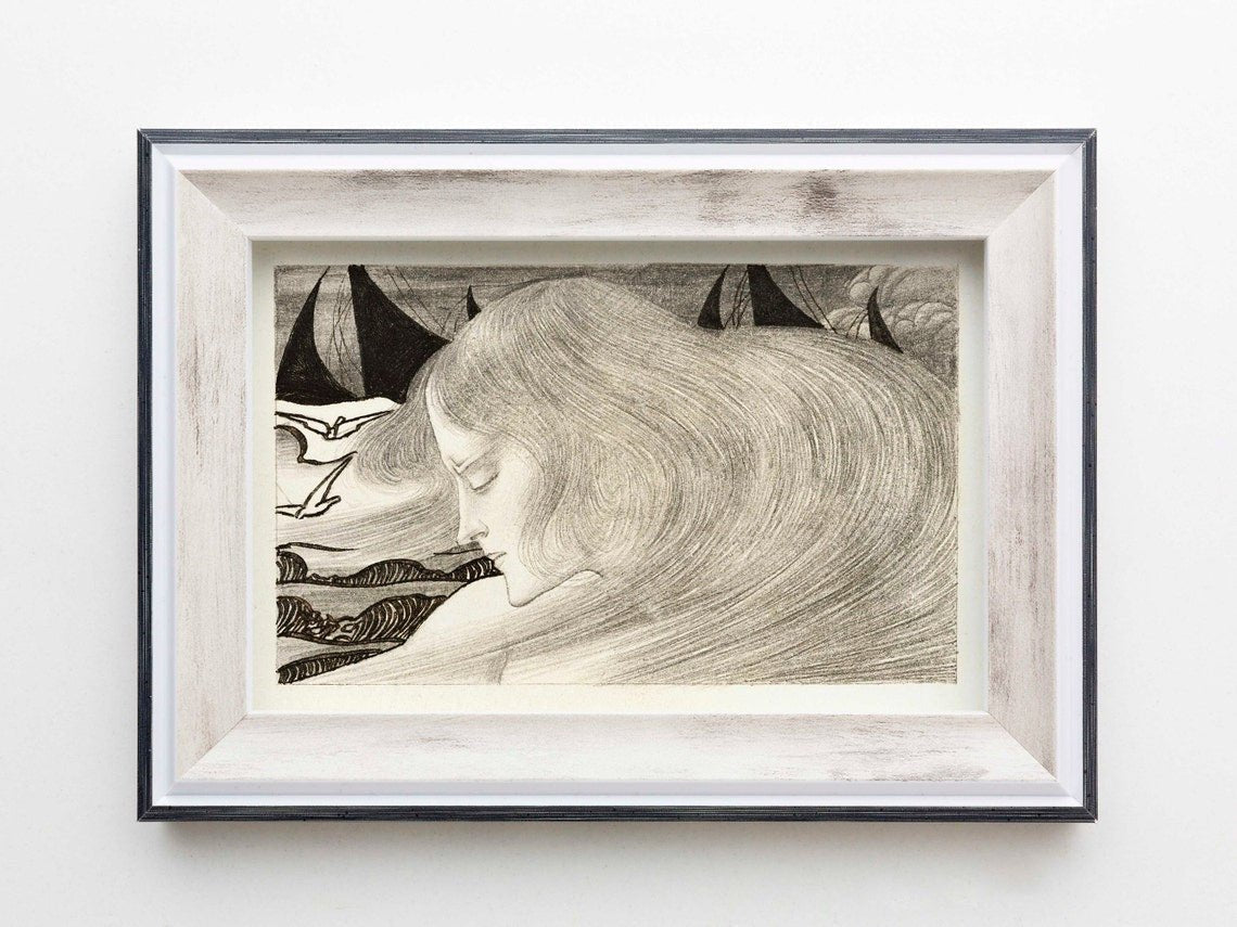 JAN TOOROP – Junge Frau mit welligem Haar