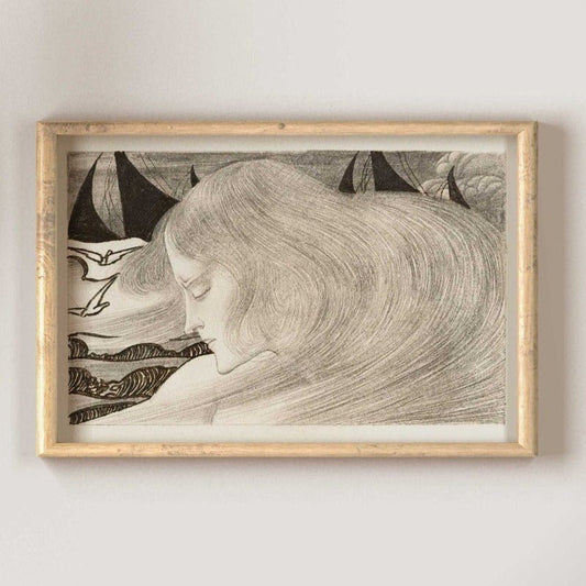 JAN TOOROP - Young Woman With Wavy Hair