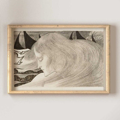 JAN TOOROP – Junge Frau mit welligem Haar