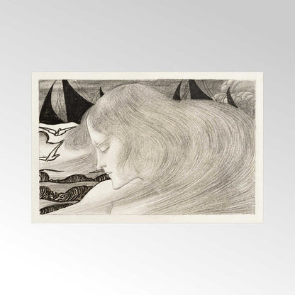 JAN TOOROP – Junge Frau mit welligem Haar