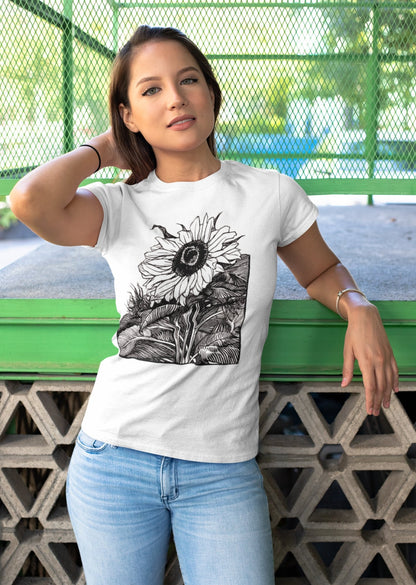 JULIE DE GRAAG - Sunflower T-Shirt - Pathos Studio - Shirts & Tops