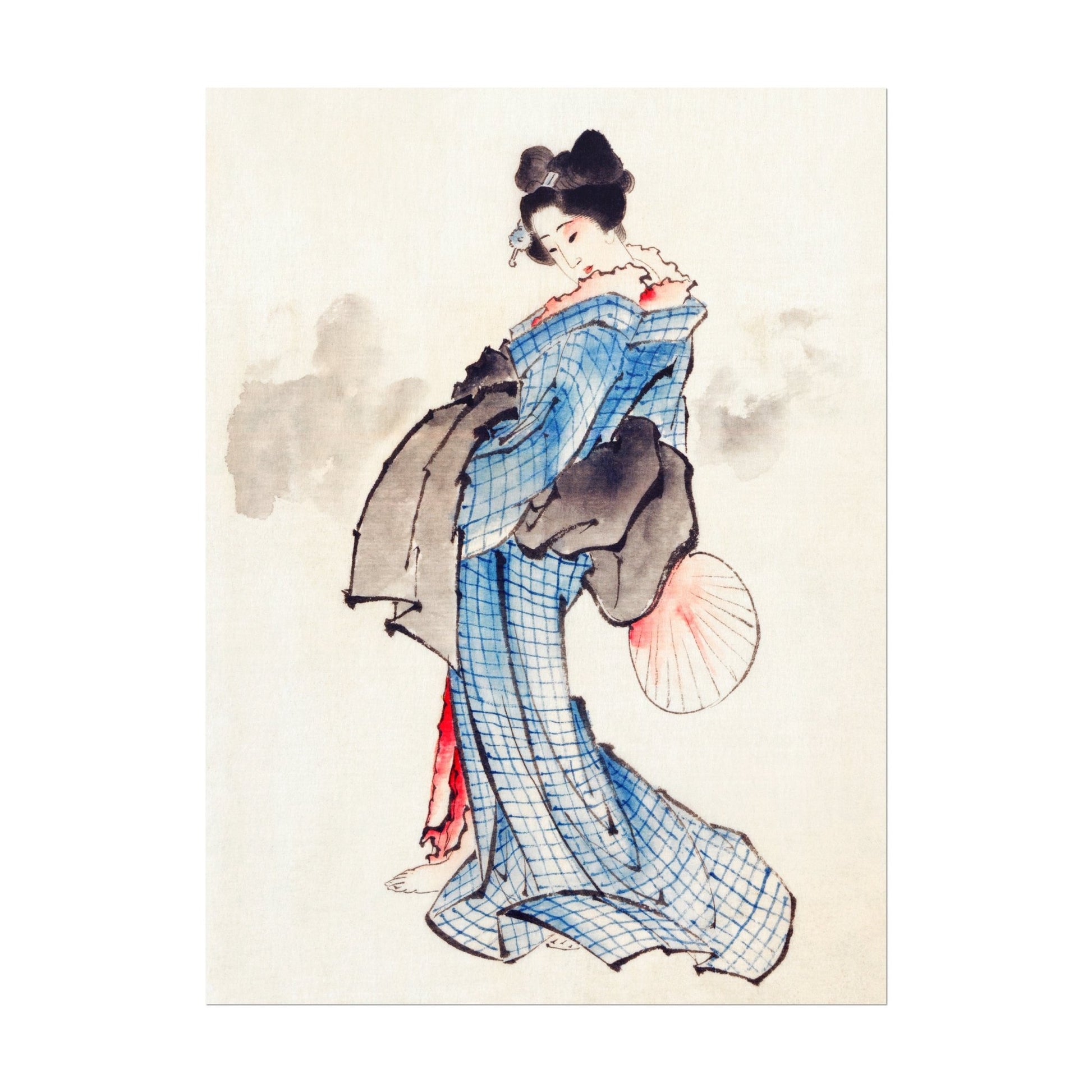 KATSUSHIKA HOKUSAI - Woman Wearing Kimono - Pathos Studio - Posters, Prints, & Visual Artwork