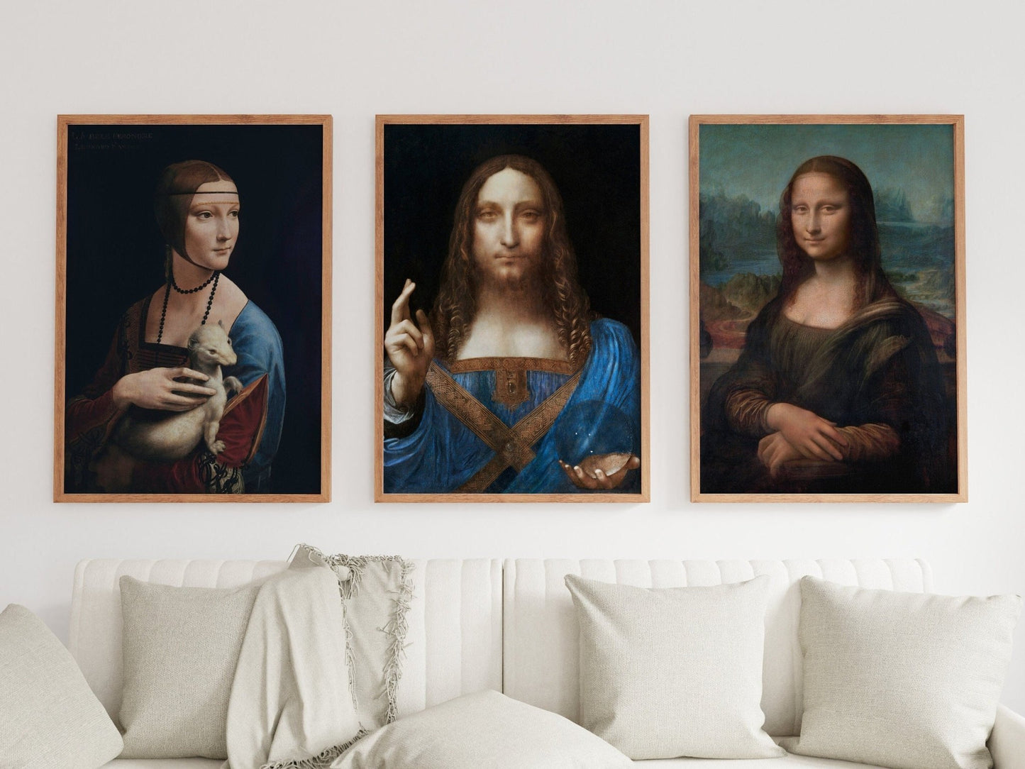 LEONARDO DA VINCI - Set Of 3 Famous Portraits - Pathos Studio - Art Print Sets