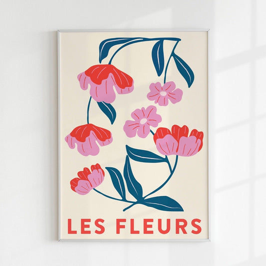 LES FLEURS - French Flower Poster - Pathos Studio - Art Prints