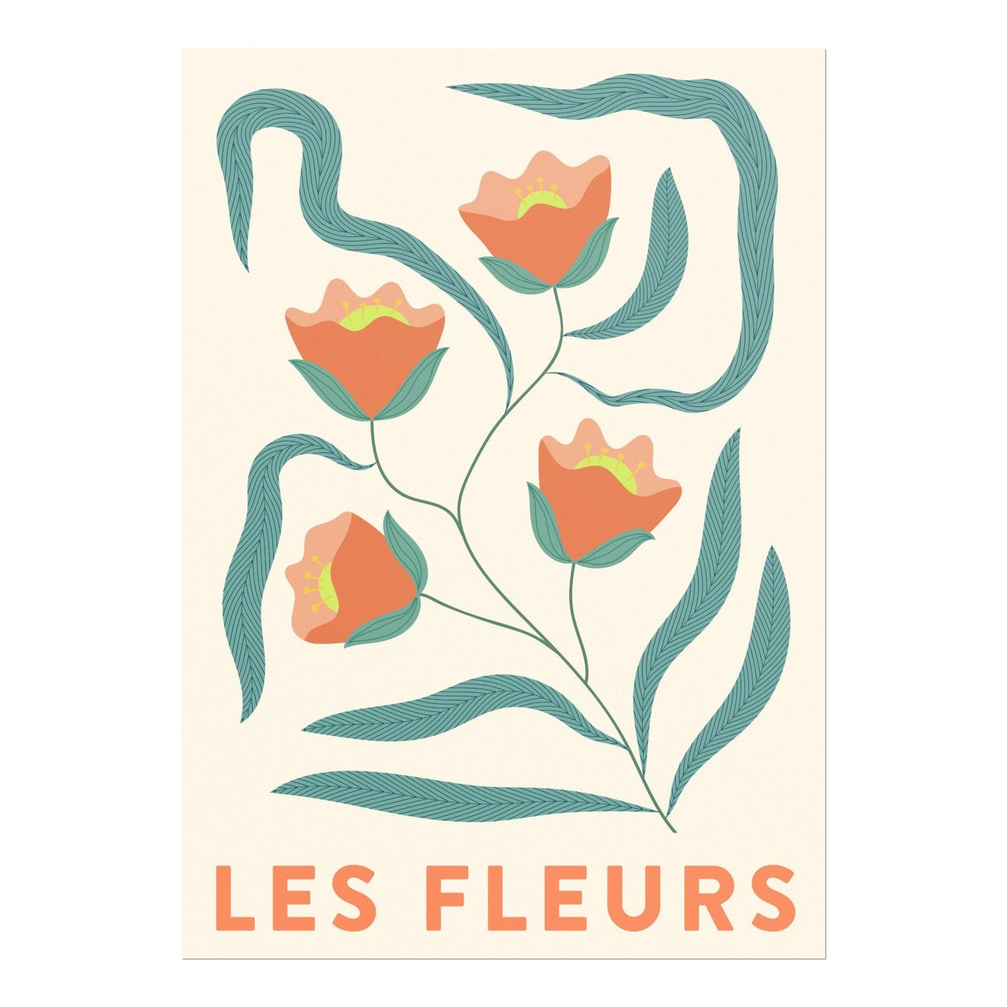 LES FLEURS - French Flower Poster - Pathos Studio - Art Prints