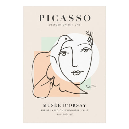 PABLO PICASSO - Woman With Dove (Exhibition Poster)