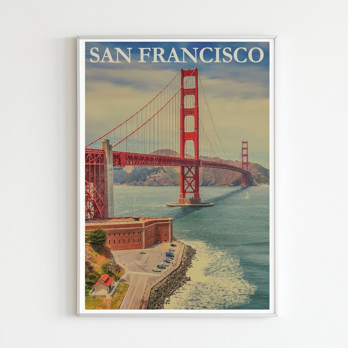 San Francisco - Affiche de voyage vintage des États-Unis