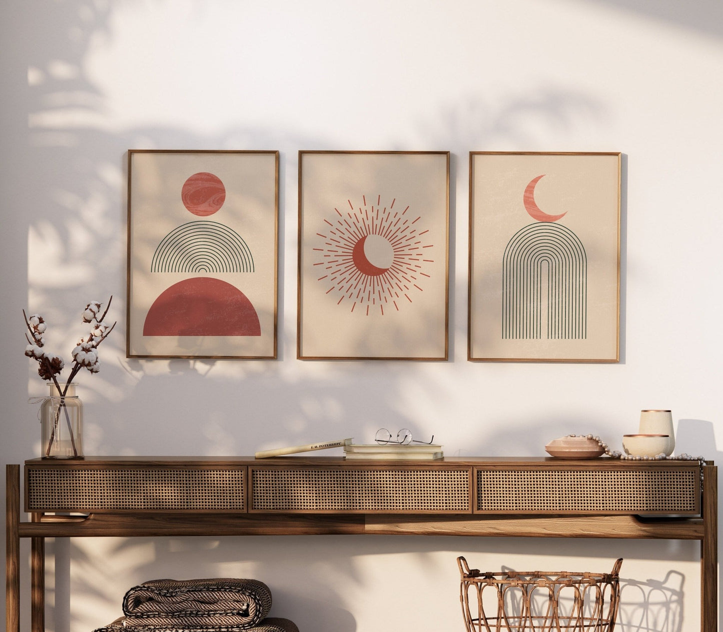 Set of 3 Abstract Boho Prints - Pathos Studio - Art Print Sets