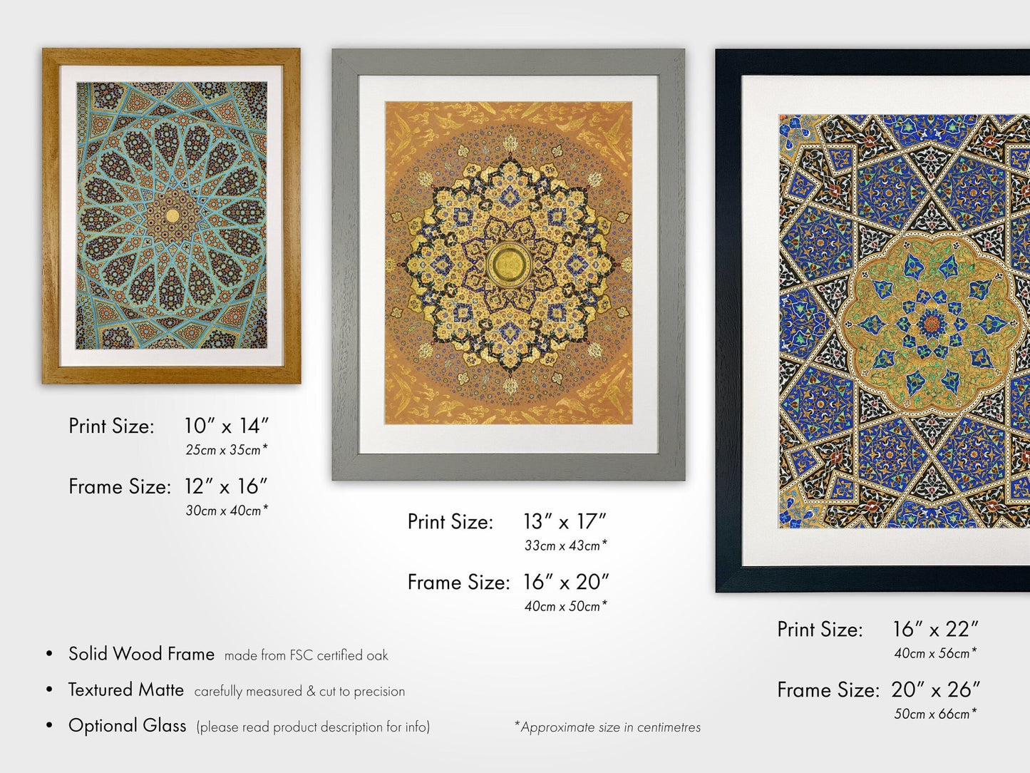 Set of 3 - Traditional Persian Pattern Art - Pathos Studio - Posters, Prints, & Visual Artwork