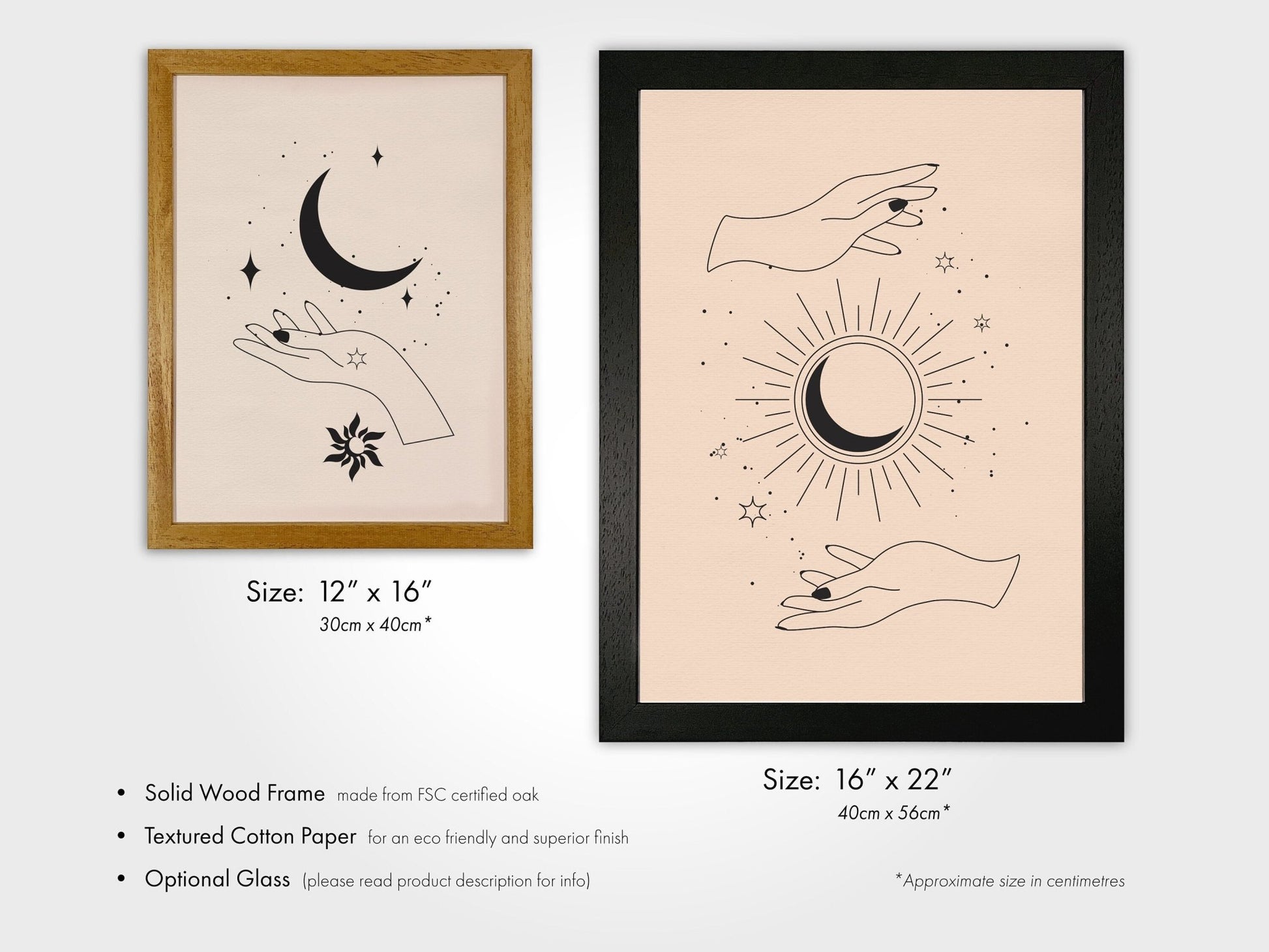 Spirituality Moon & Hand - Pathos Studio - Art Prints