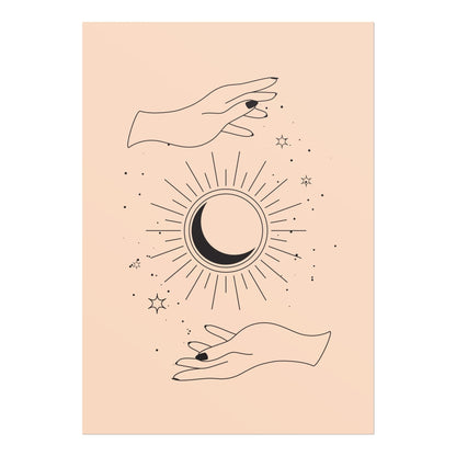 Spirituality Sun, Moon & Hands - Pathos Studio - Art Prints