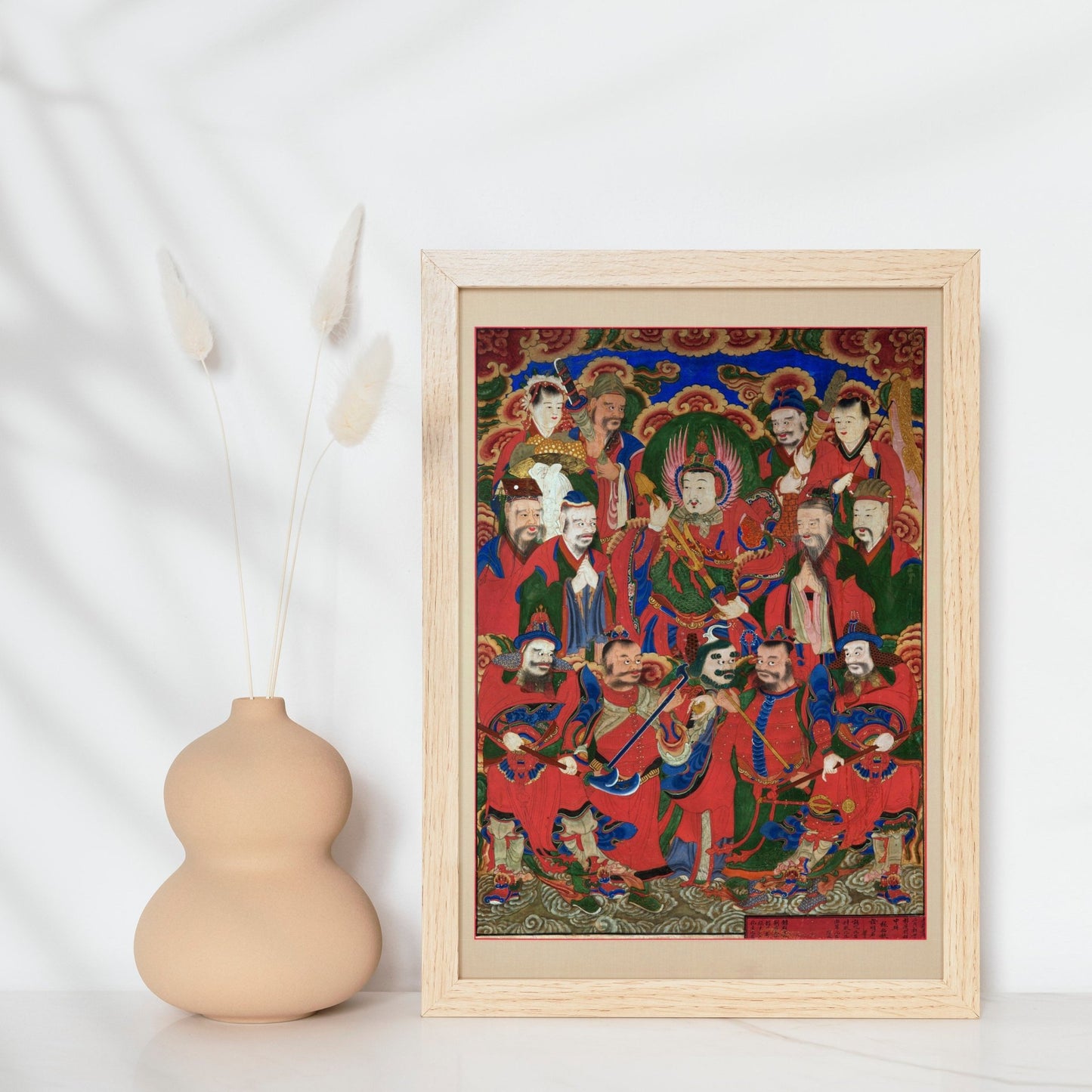 The Heavenly Dragon General with Attendants (Traditional Korean Art) - Pathos Studio - Art Prints