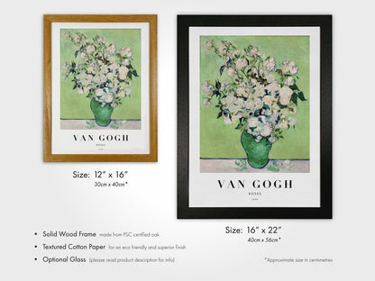VINCENT VAN GOGH - Roses (Poster Style) - Pathos Studio - Art Prints