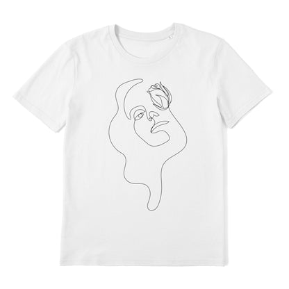 Woman & Flower Line Art T-Shirt - Pathos Studio - T-Shirts